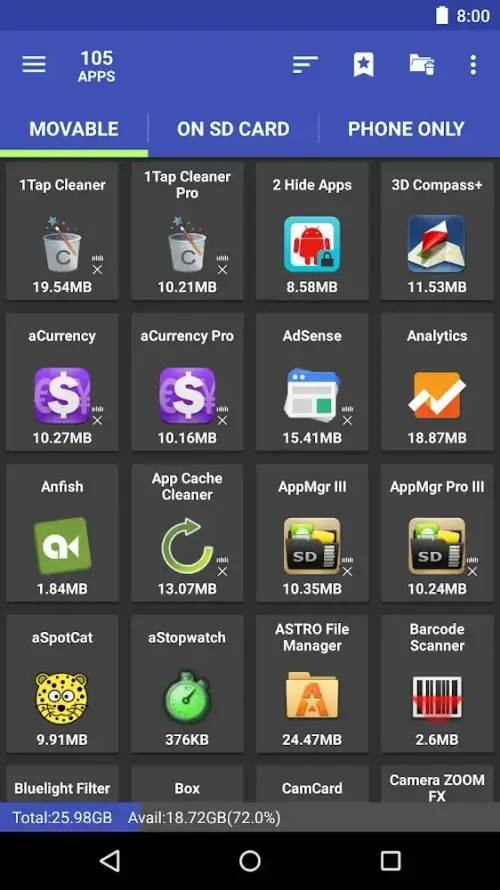 AppMgr III (App 2 SD)