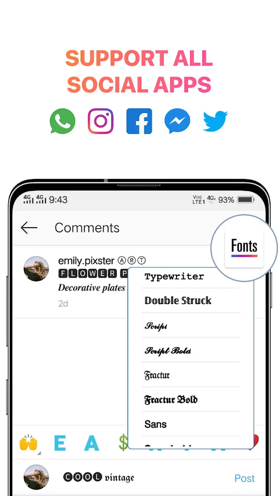 Cool Fonts for Instagram – Stylish Text Fancy Font
