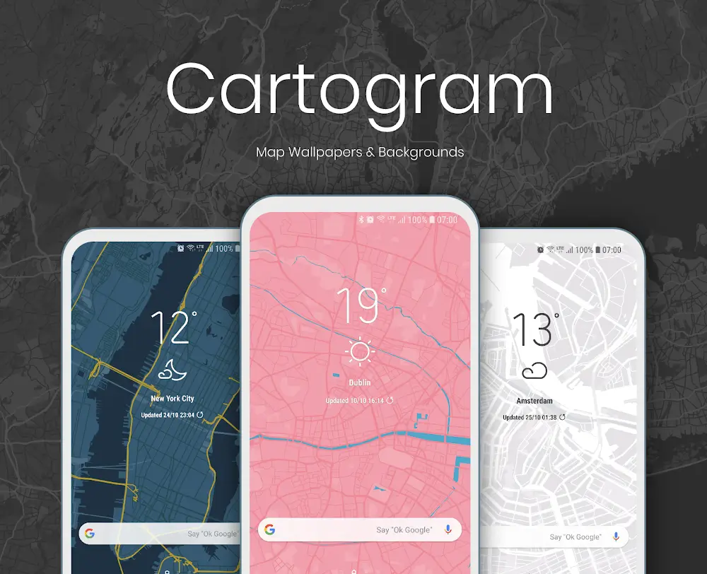 Cartogram – Live Map Wallpapers & Backgrounds