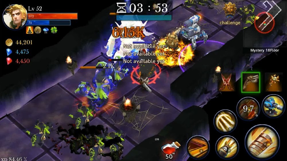 Monster Dungeon v2.4 MOD APK (Damage, God Mode, Mana, Speed) Download