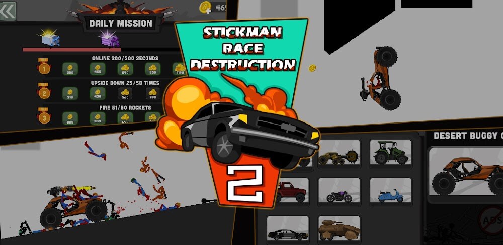 Stickman Race Destruction 2
