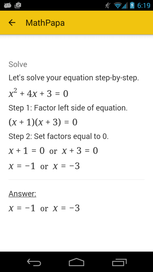 MathPapa – Algebra Calculator