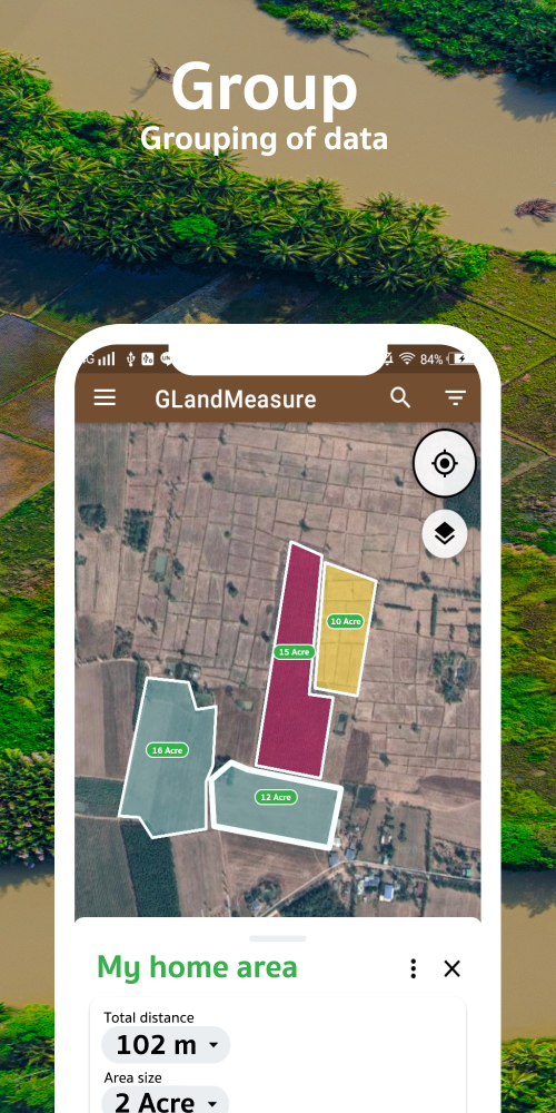 Area Measure Length GPS, GLand