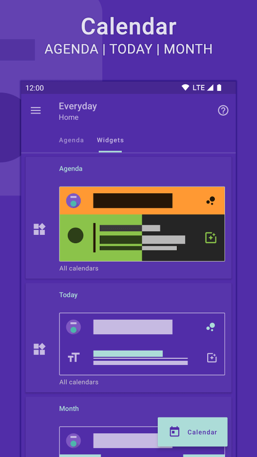 Everyday | Calendar Widget