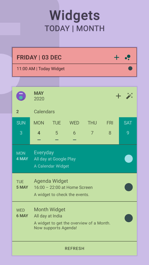 Everyday | Calendar Widget