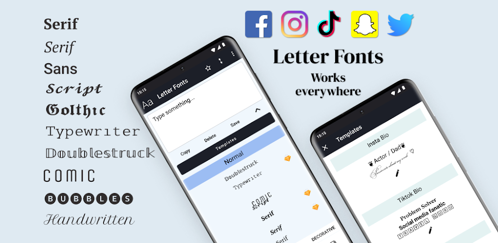 Letter Fonts – Stylish Text