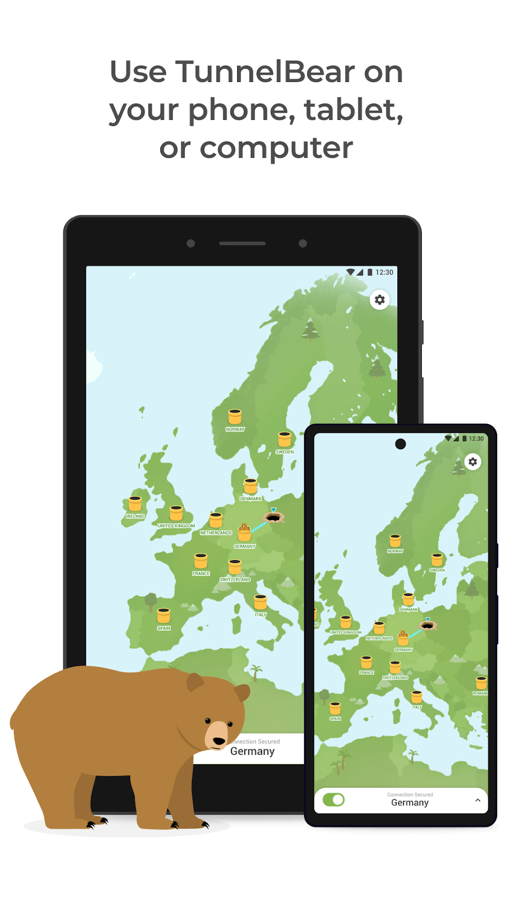 TunnelBear VPN v4.1.9 MOD APK (Premium Unlocked) Download