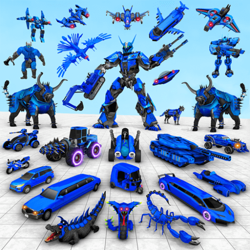 Bull Robot Car Transforming Games