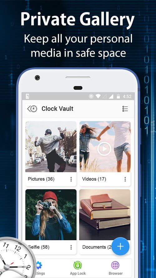 Clock Vault-Hide Photos,Videos