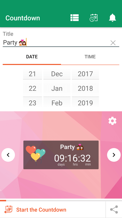 Countdown Days App & Widget