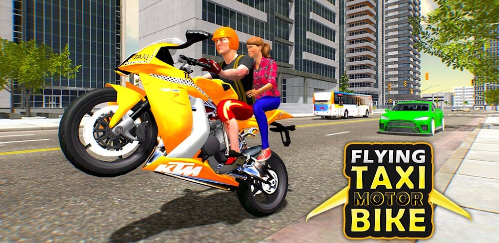 Flying Motorbike Taxi Driving