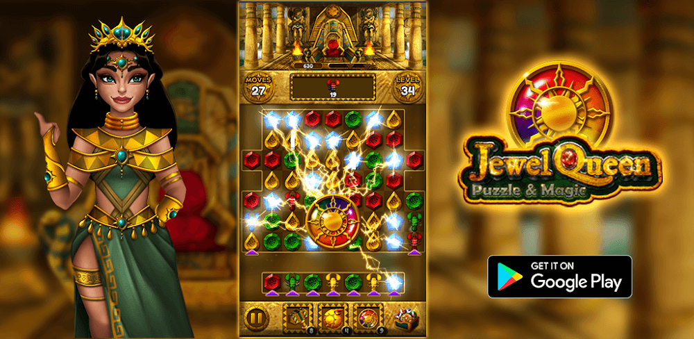 
Jewel Queen: Puzzle & Magic v1.9.2 MOD APK (Unlimited Coins)
