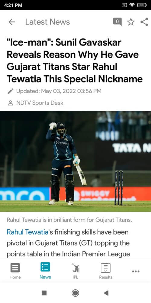 NDTV Cricket