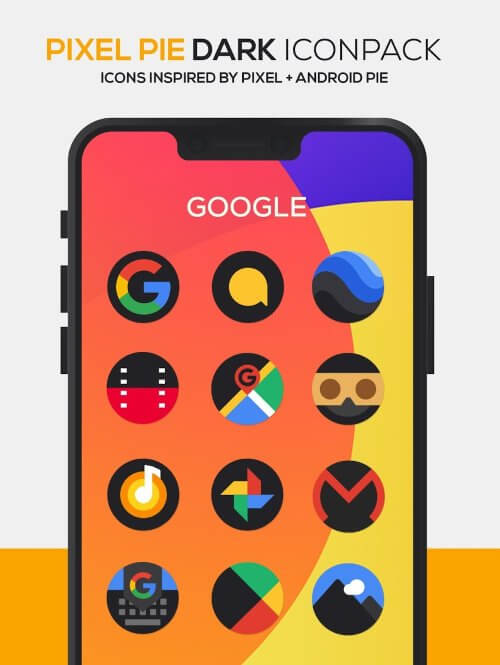 Pixel DARK Icon Pack