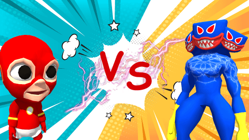 Superhero Blue Monster Color