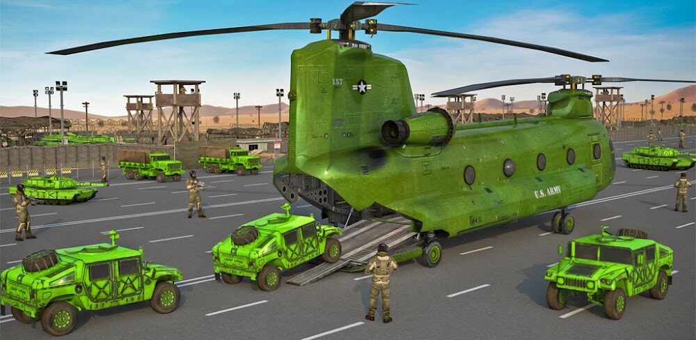 US Army Cargo Truck Games 3d