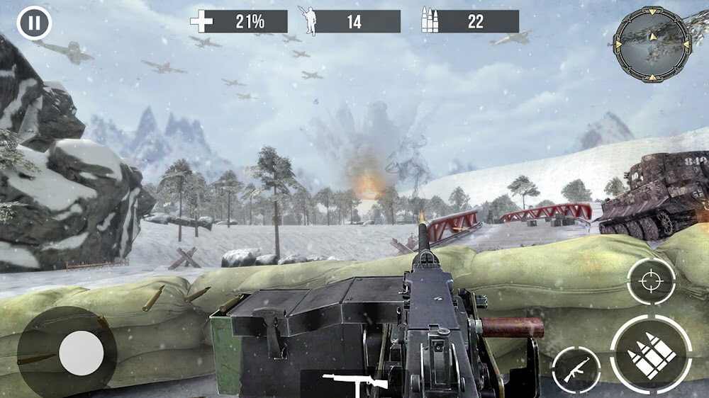 Call of Free WW Sniper Fire : Duty For War Ver. 51 MOD APK, DUMB ENEMY, GOD MODE