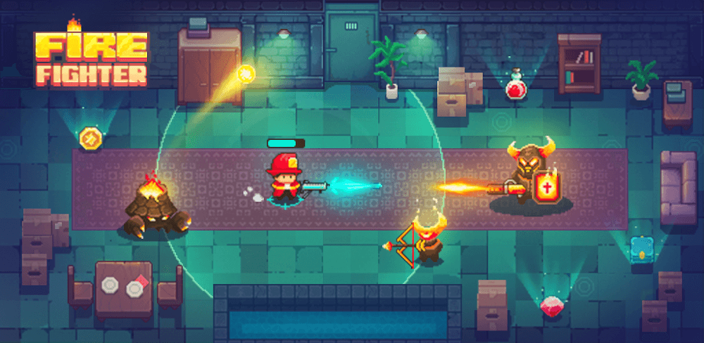 Firefighter: pixel shooter