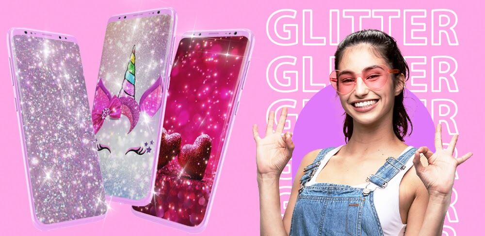 Girly Glitter Wallpaper Glitzy