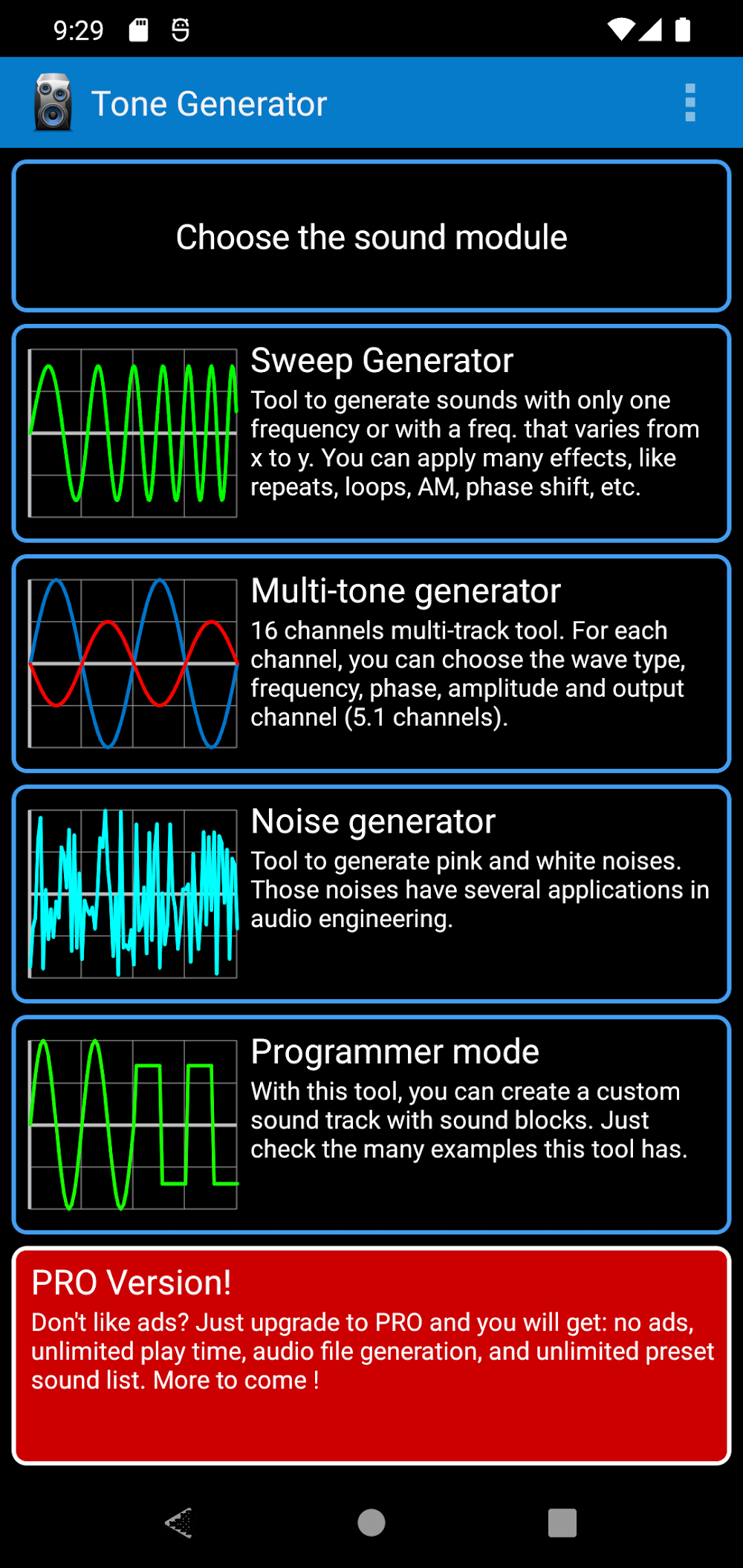 Tone download. Tone Generator. Sweep Generator. Never to Return Full Tone Generator.