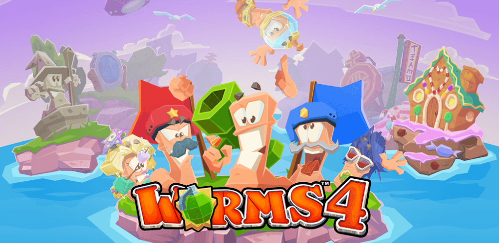 Worms 3 2.1 Apk + Mod Unlimited Coins,Unlocked Levels + Data