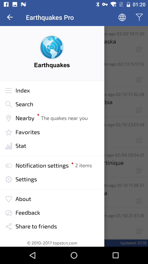 Earthquakes Pro