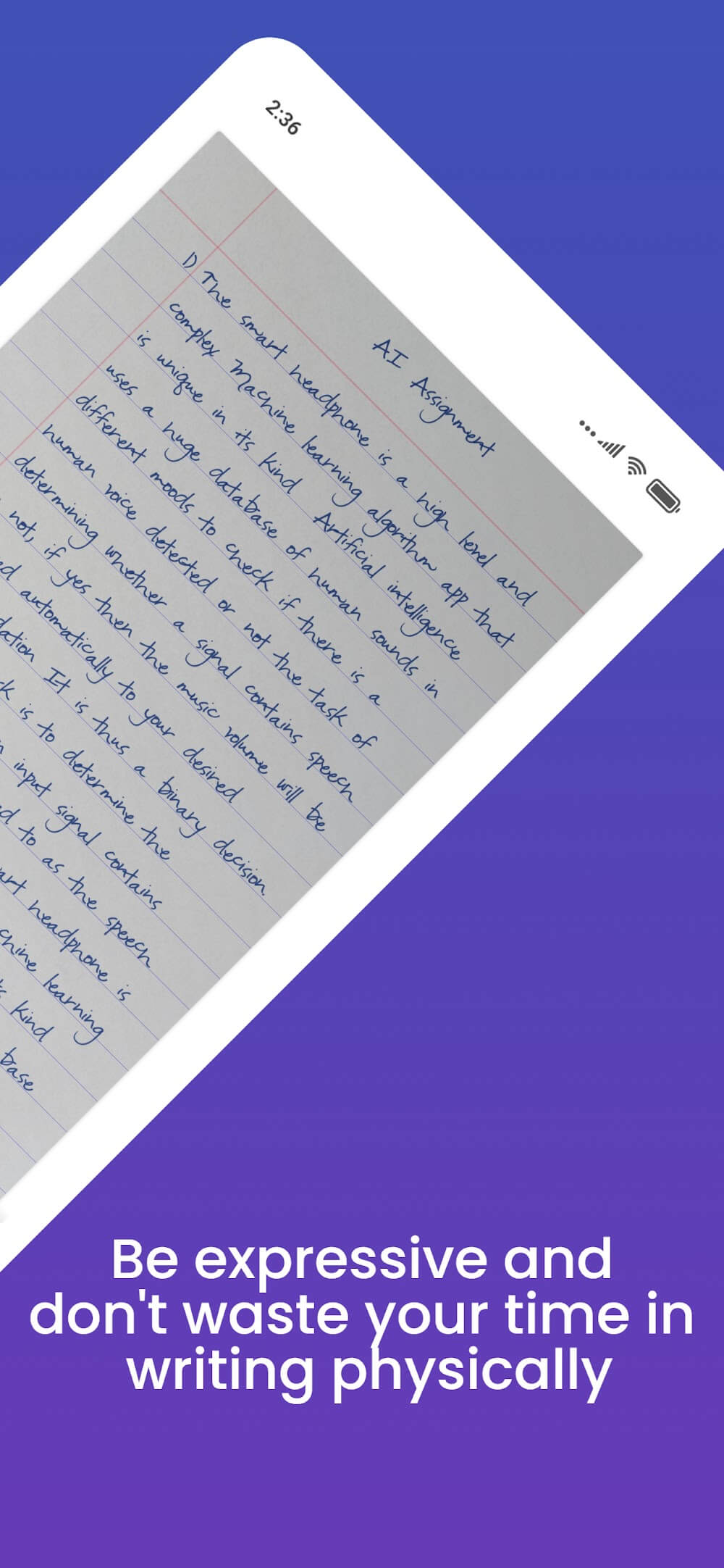 handwriter text to assignment pro apk