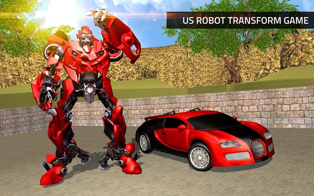 US Robot Transform Car Driving