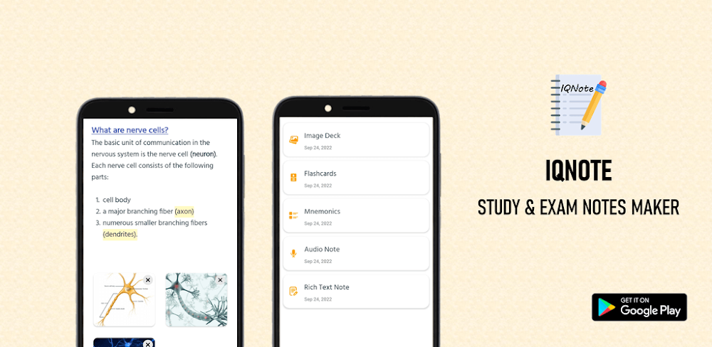 IQNote: Study/Exam notes maker