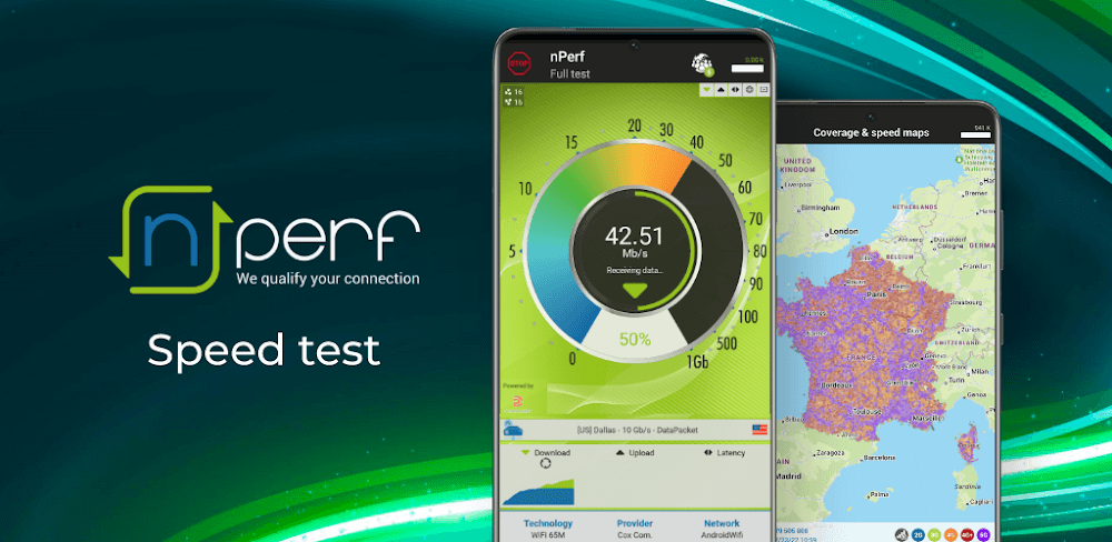 Speed test 4G 5G WiFi & maps