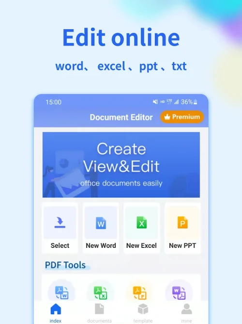 Document Editor:Word,Excel