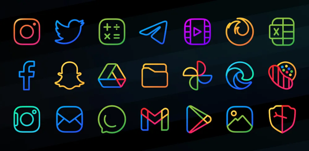 Caelus: linear icon pack