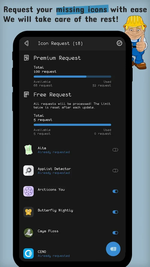 Azulox Icon Pack – Dark mode