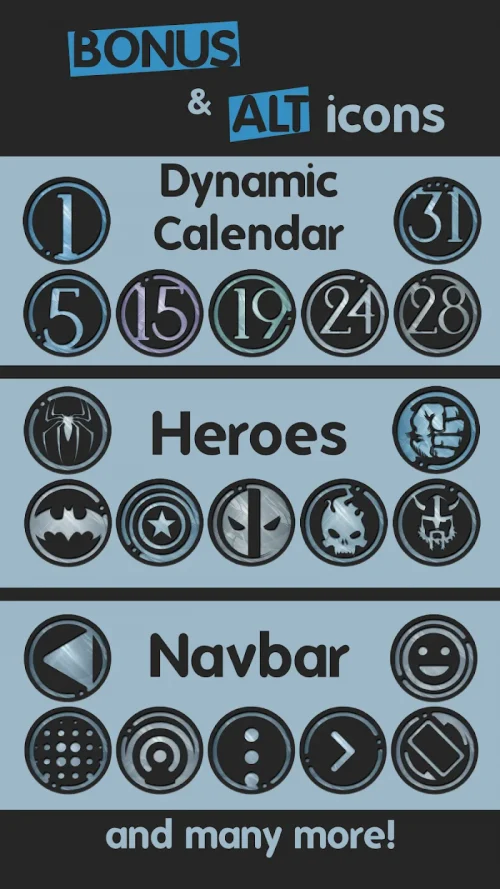 Azulox Icon Pack – Dark mode