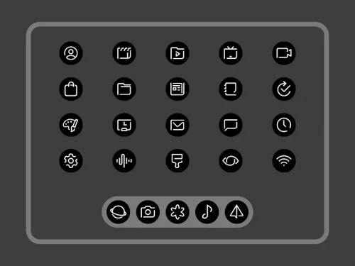 Blaux – Icon Pack (Round)