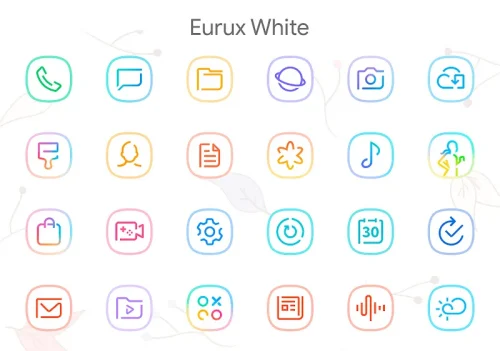 Eurux White – Icon Pack