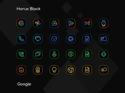 Horux Black – Icon Pack