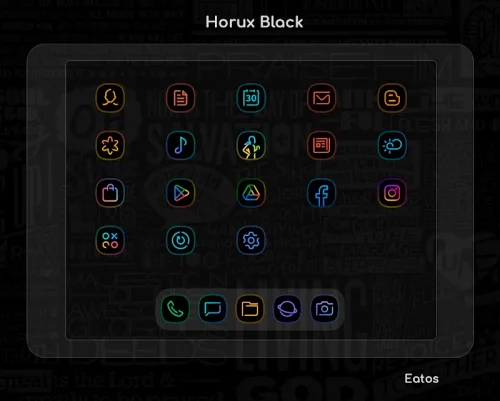 Horux Black – Icon Pack