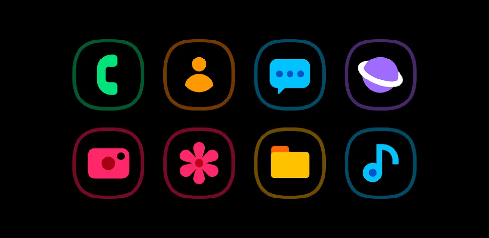 HuxOne Dark – Icon Pack