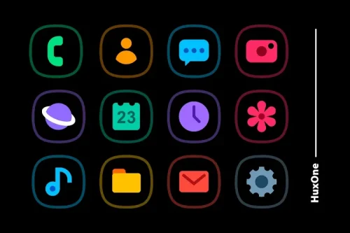 HuxOne Dark – Icon Pack