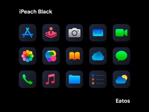 iPeach Black – Icon Pack
