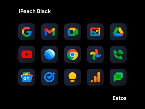 iPeach Black – Icon Pack
