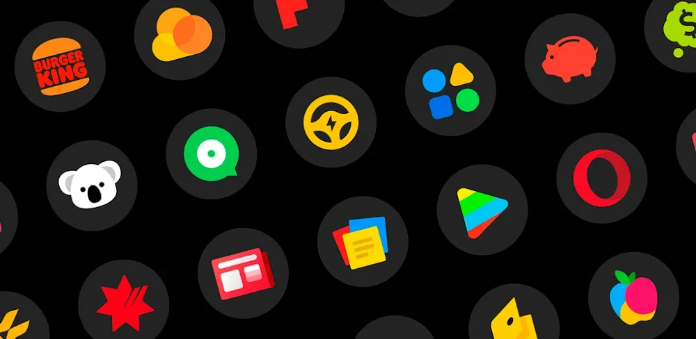 MiDark – Icon Pack (Round)