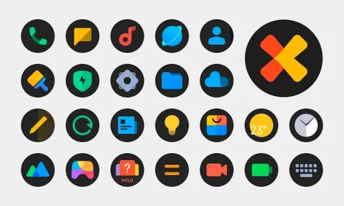 MiDark – Icon Pack (Round)