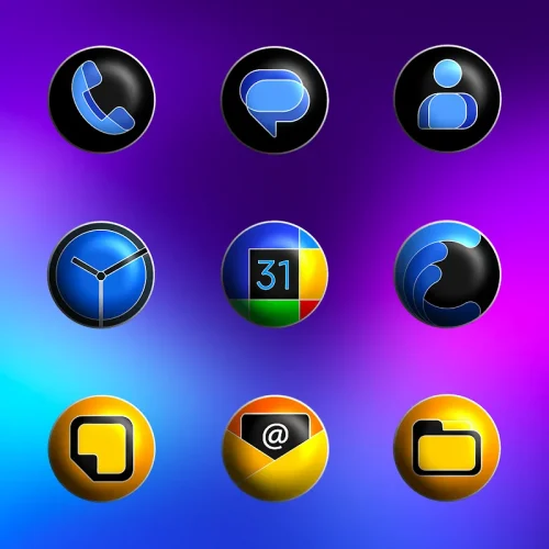 Pixly Fluo 3D – Icon Pack