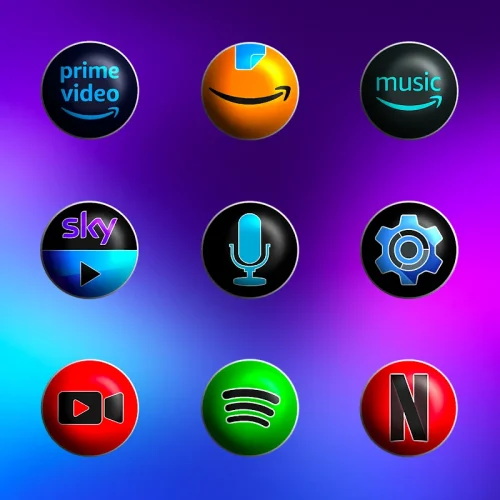 Pixly Fluo 3D – Icon Pack