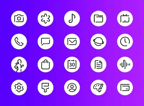Whiux – Icon Pack (Round)