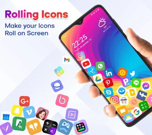 Rolling Icon: 3D Wallpaper