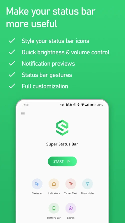 Super Status Bar – Customize