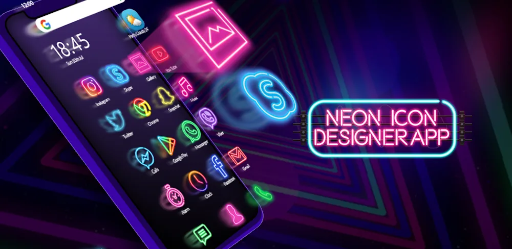 Neon Icon Designer App